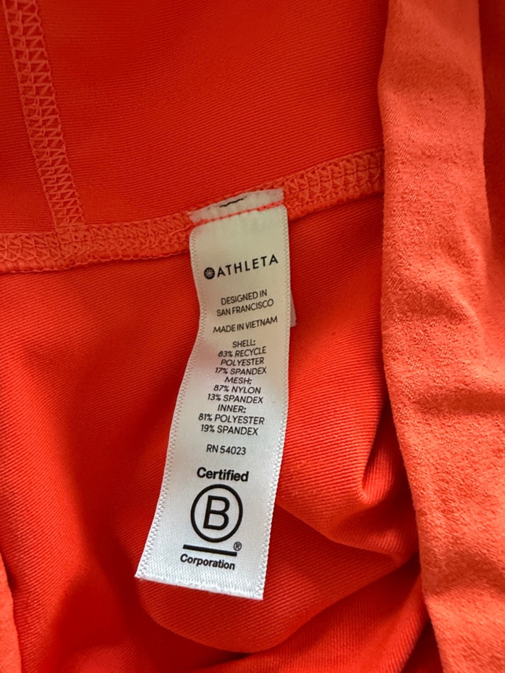 NWT Athleta Action Skort with Side Pockets - Bright Coral - Picture 9 of 9